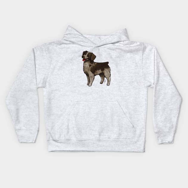 Dog - Brittany - Liver Roan Kids Hoodie by Jen's Dogs Custom Gifts and Designs